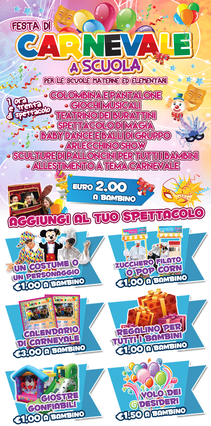 Carnevale per le scuole